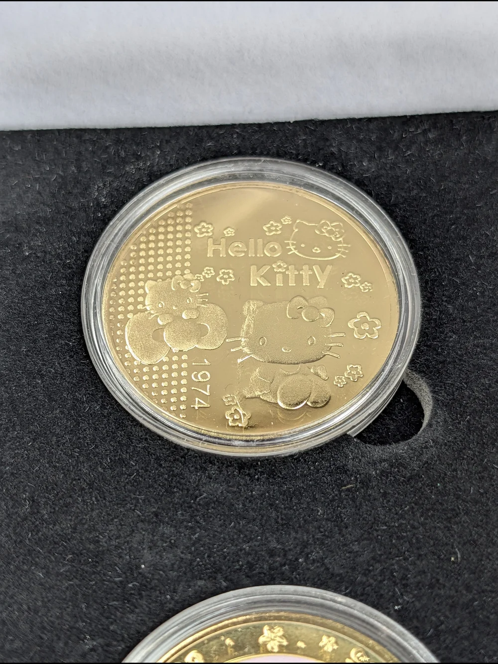 5pc HELLO KITTY 3D Coin Collection SET in Black Coin Collection Gift Box, SANRIO